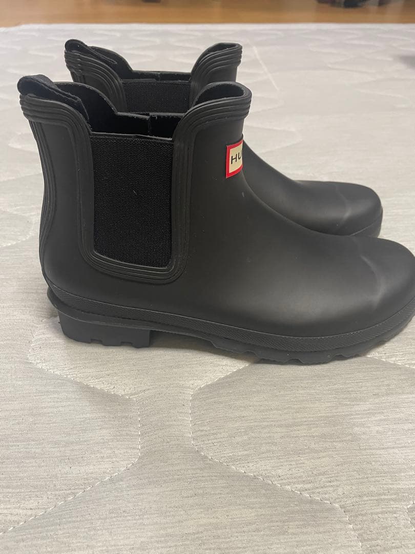 【美品】HUNTERブラック ショートレインブーツ