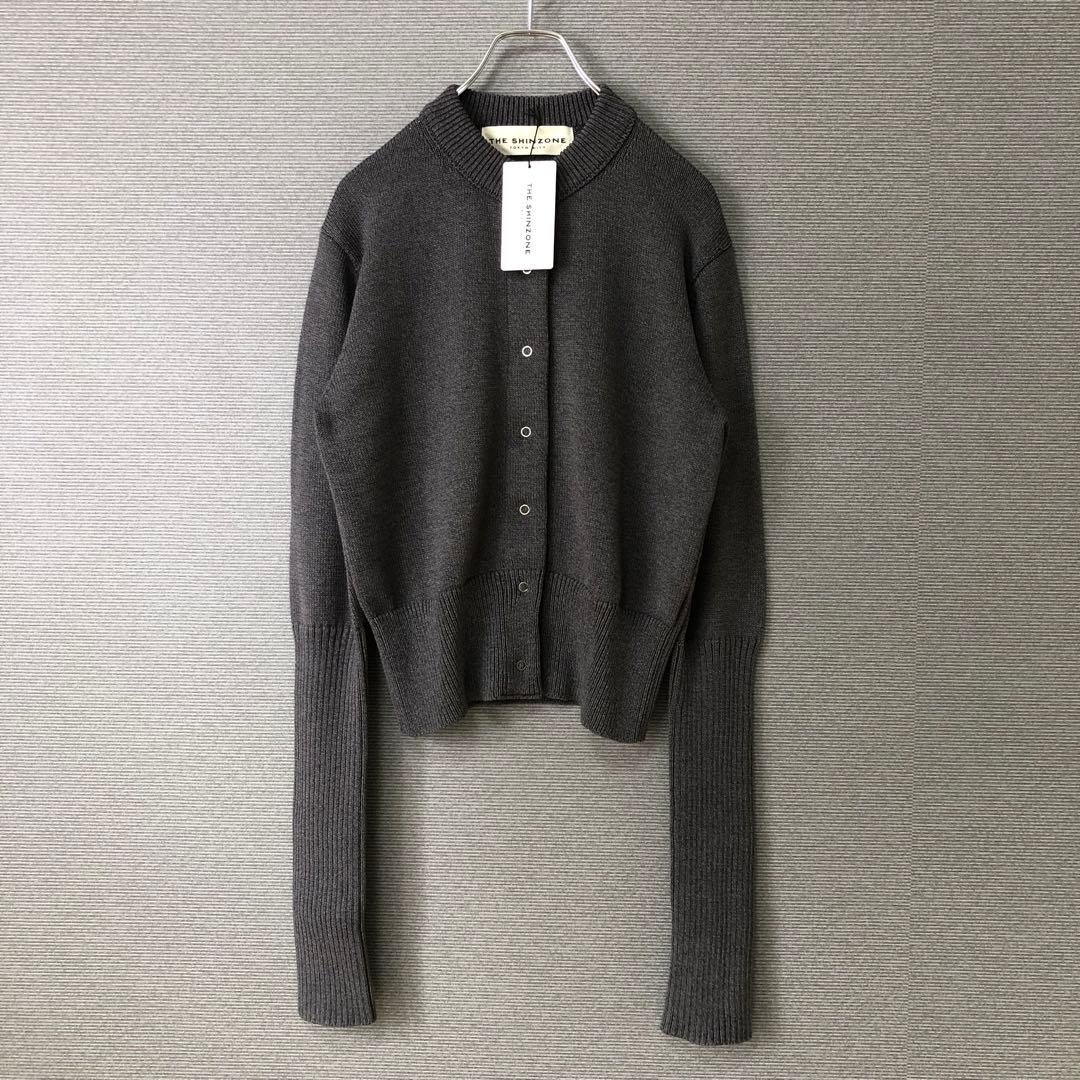 未使用品THESHINZONE LONG RIB CARDIGAN F グレー