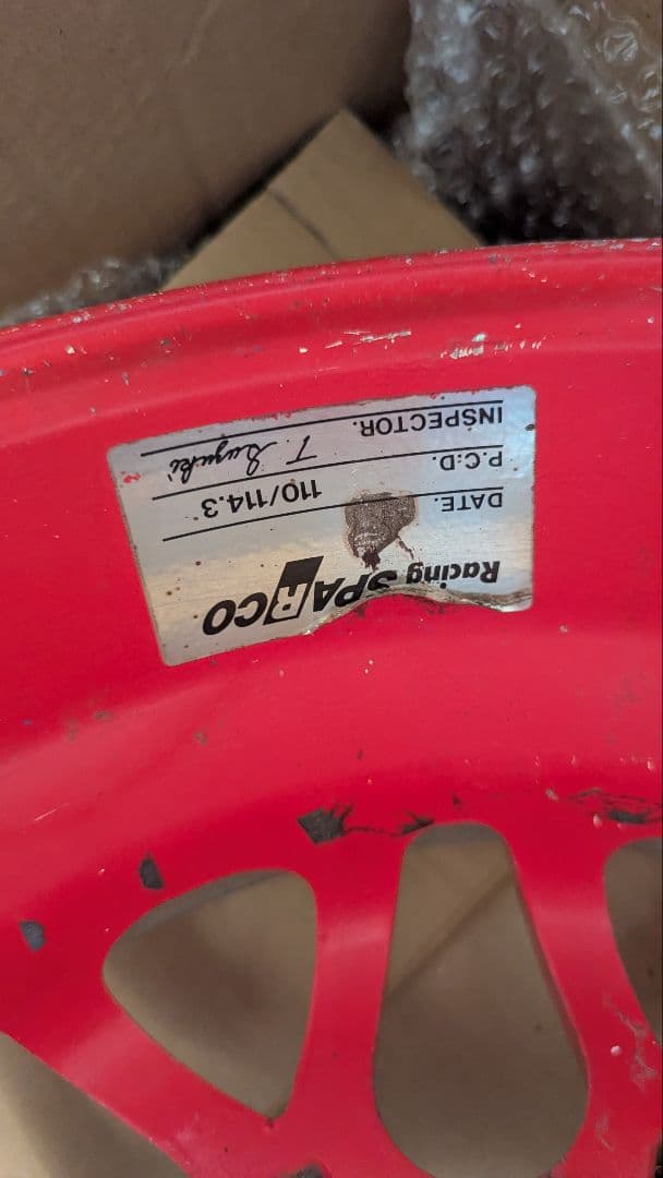 SPARCO 13インチホイール 赤 4穴