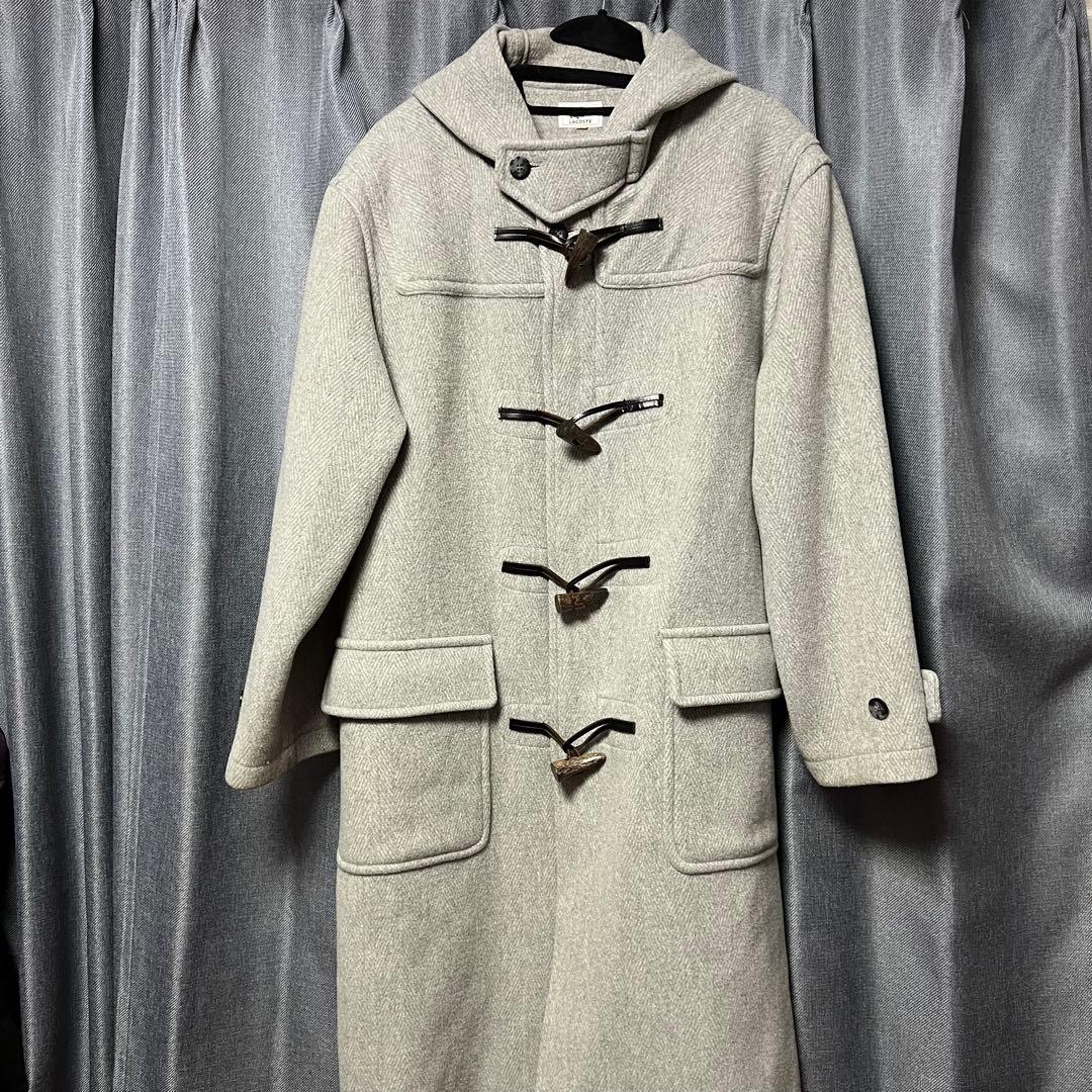 VINTAGE LACOSTE フーデッドダッフルコート ウール グレー