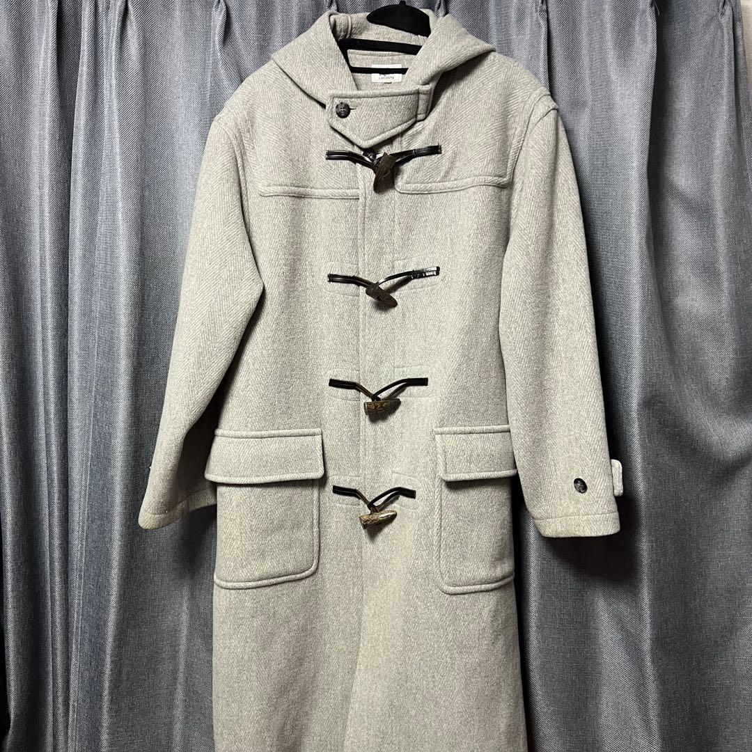 VINTAGE LACOSTE フーデッドダッフルコート ウール グレー