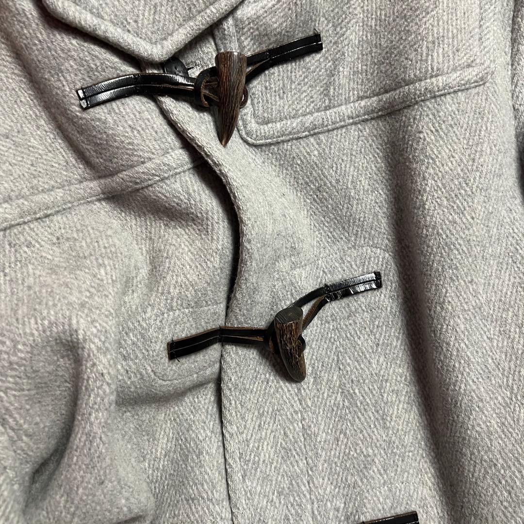 VINTAGE LACOSTE フーデッドダッフルコート ウール グレー