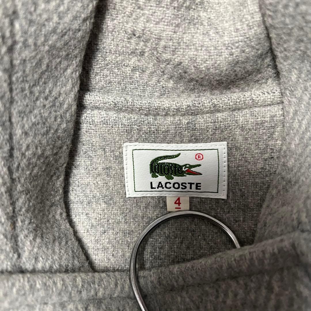 VINTAGE LACOSTE フーデッドダッフルコート ウール グレー