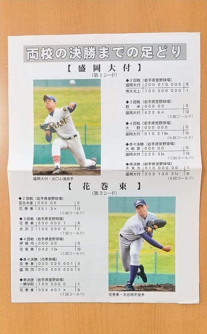 大谷翔平♪花巻東♪2012岩手大会ダイジェストDVD & 公式プログラム♪