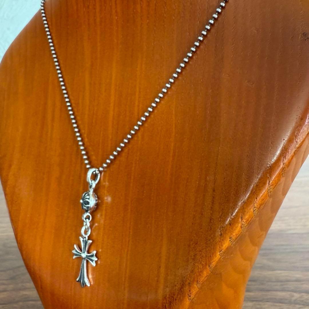シルバー925無垢【新品】ワンボールタイニークロスペンダントsilver925