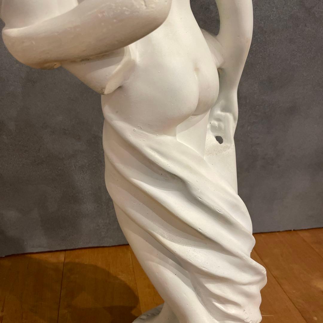 石膏像 水の精 ホワイト陶器製女性像 約65.5cm