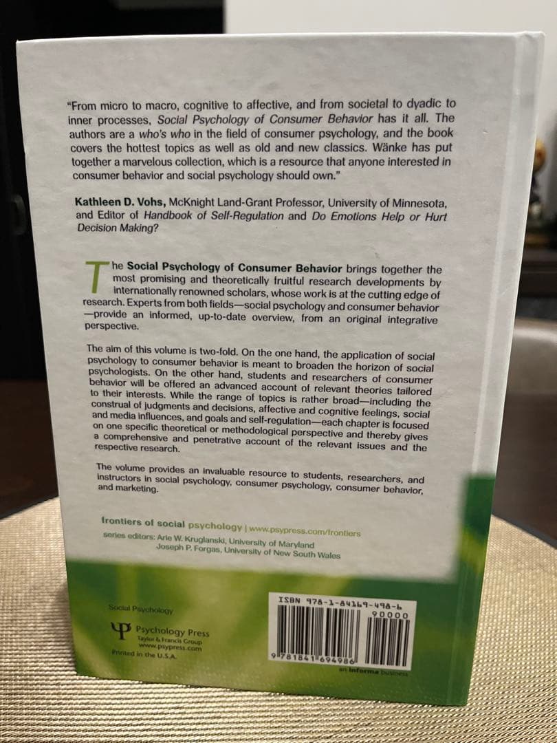 洋書 Social Psychology of Consumer Behavior
