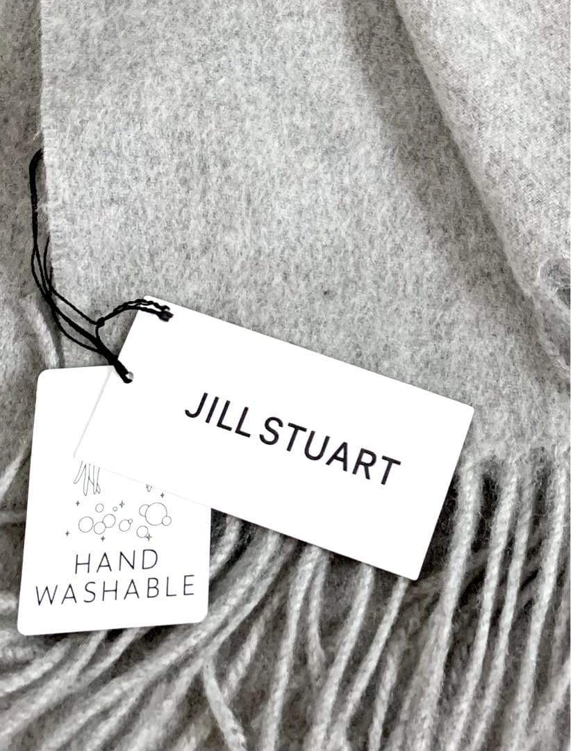 タグ付き未使用品 JILL STUART 100%カシミヤ グレー190x70