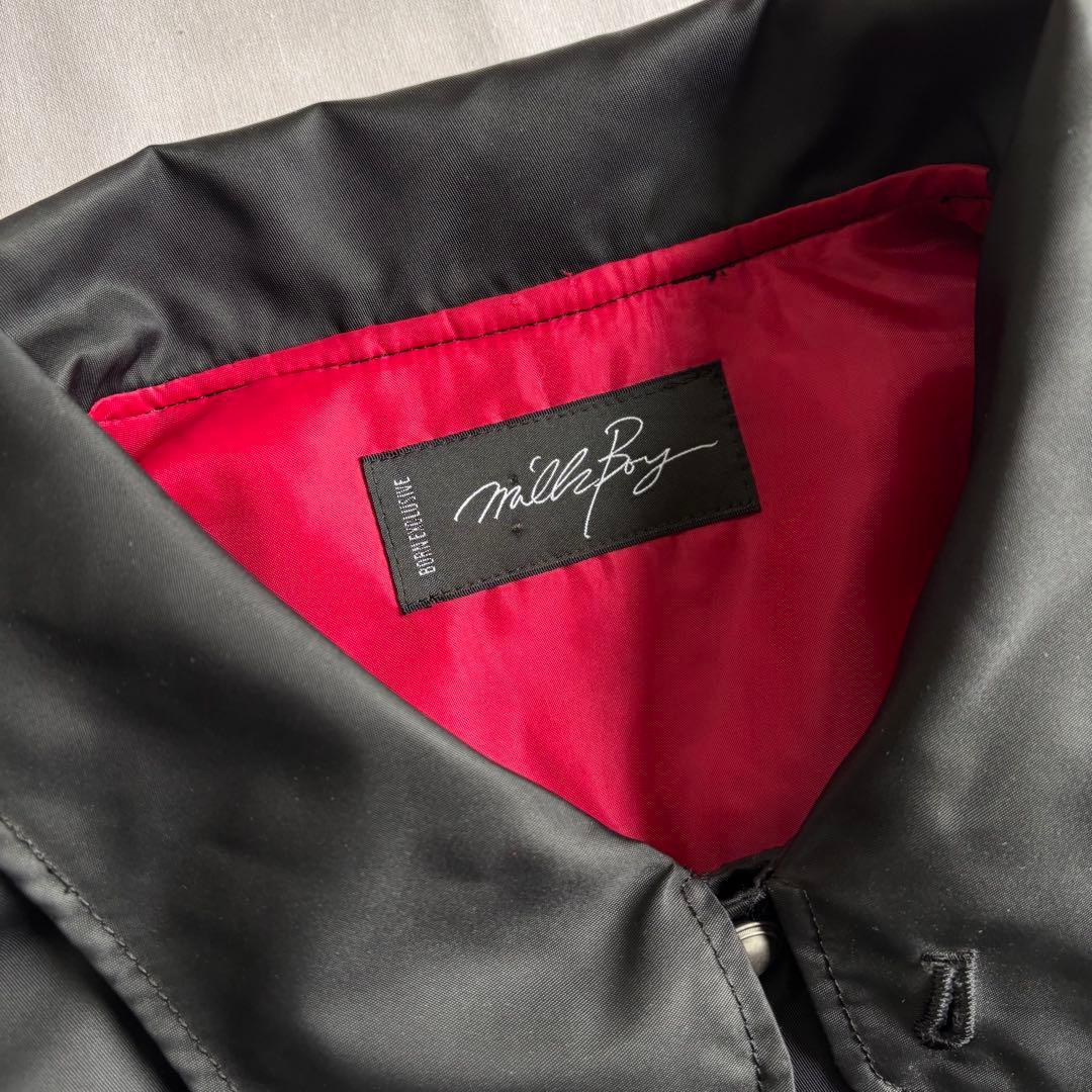 ジャケット・アウター 00s MILKBOY cross design nylon JKT BLK
