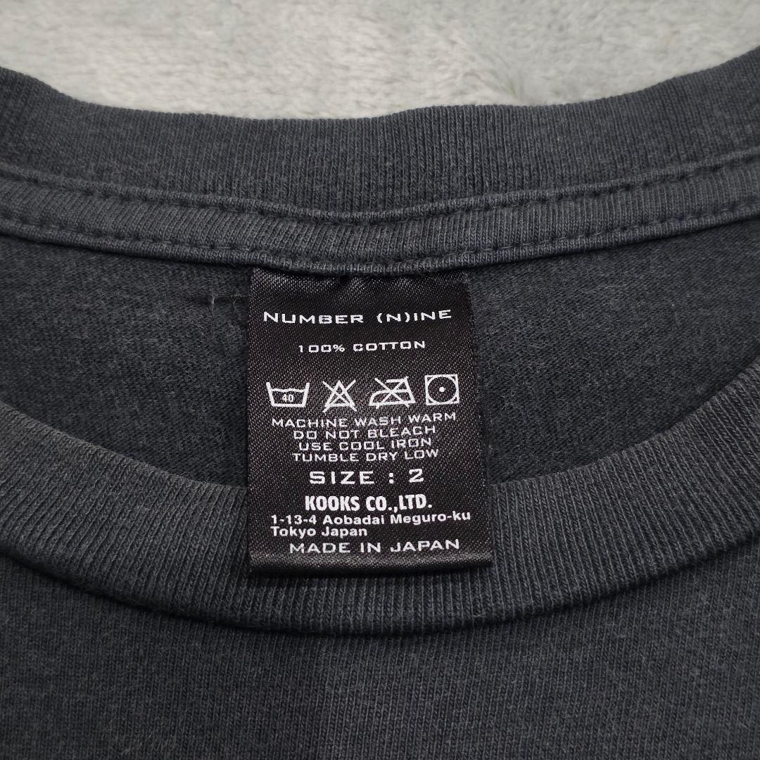 ナンバーナイン　スヌーピー　Tシャツ　2　ブラック　ピーナッツ　コラボ