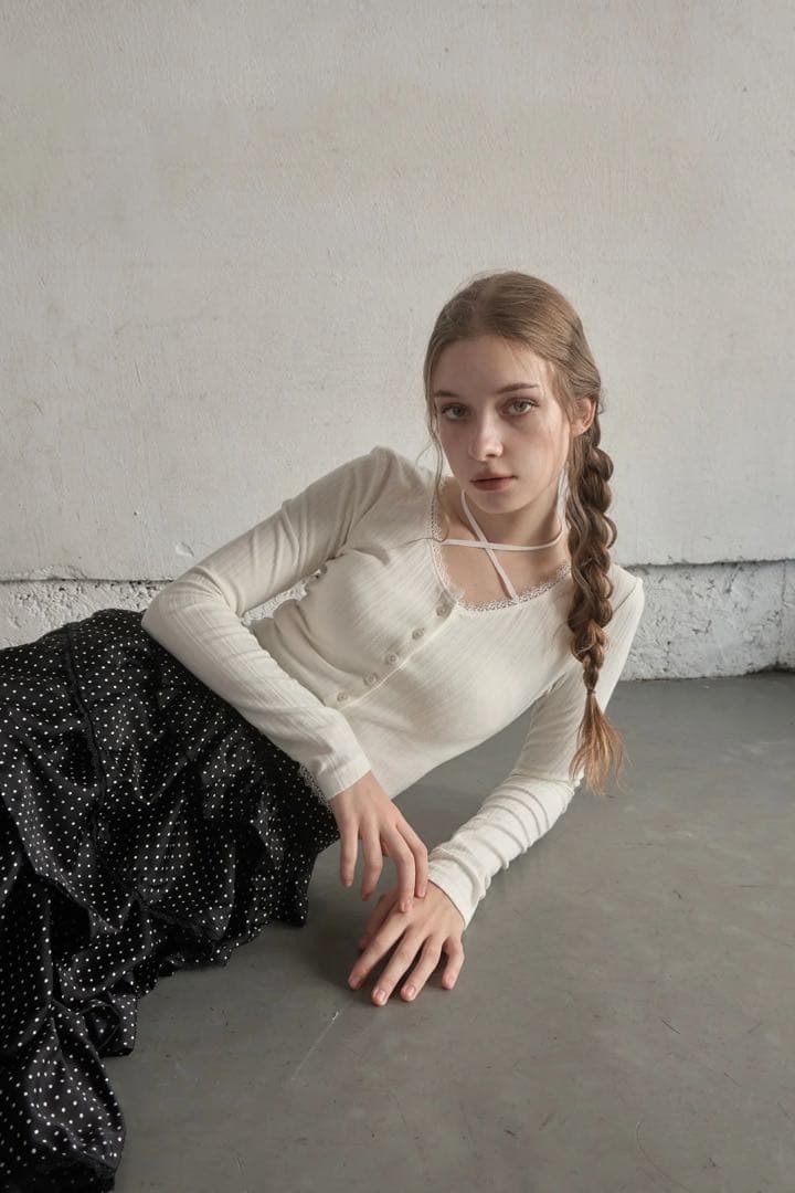 yilon ♡ ROSE RIBBON CARDIGAN