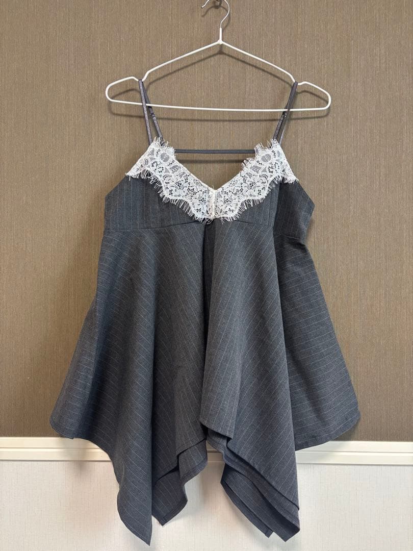 【本日限定】HANDKERCHIEF HEM LACE CAMI TUNIC