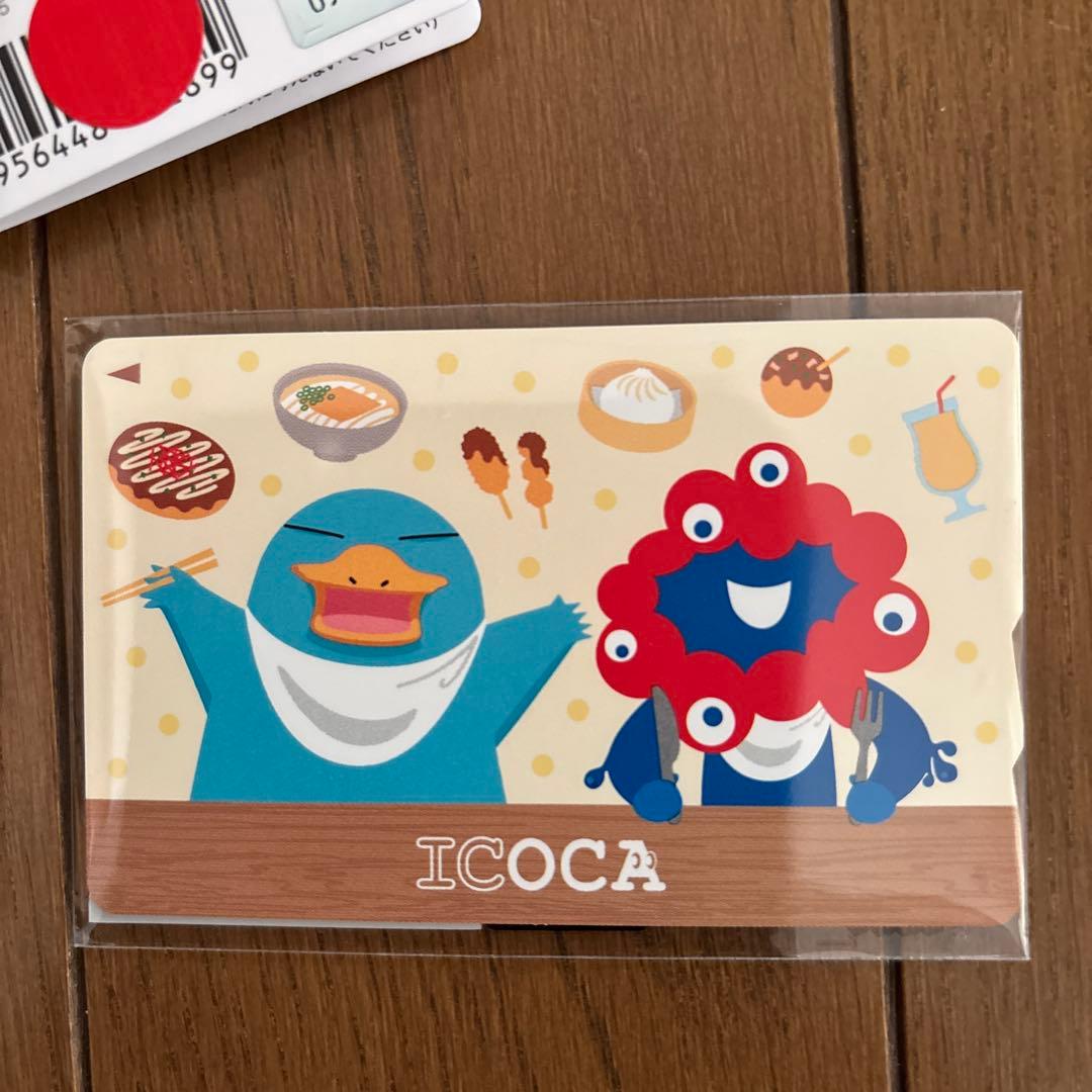万博記念 ICOCA＋合皮パスケース　ミャクミャク イコちゃん