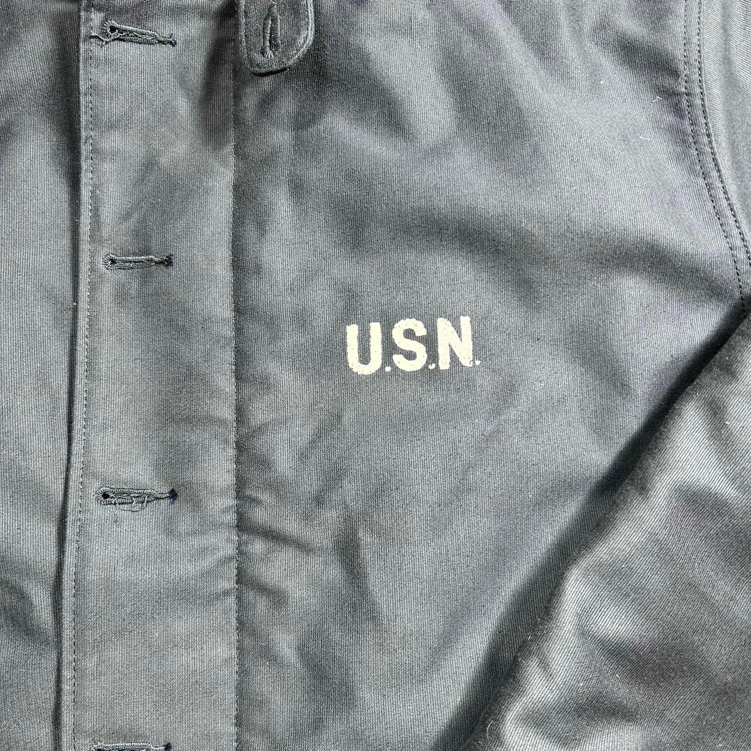 美品　ヒューストン U.S.N. ネイビー 42 デッキジャケット N-1
