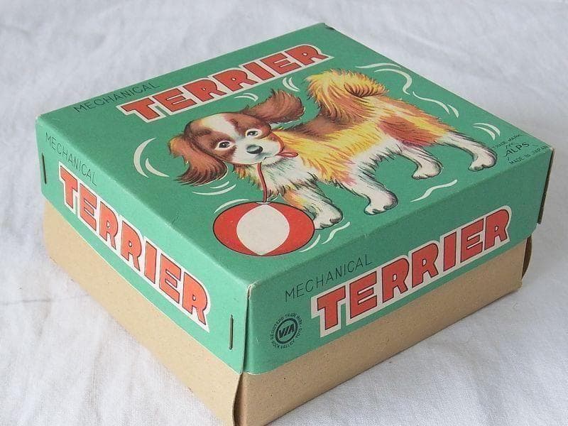 テリア犬のおもちゃ １９６０年代 アルプス 日本製 《箱入り》/ ゼンマイ