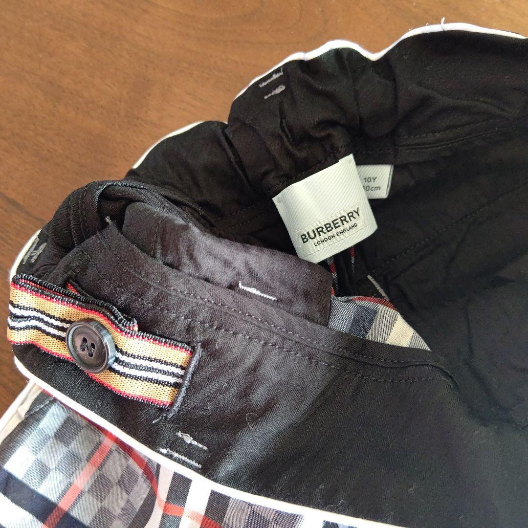 kou BURBERRY チェック柄ハーフパンツ 10Y