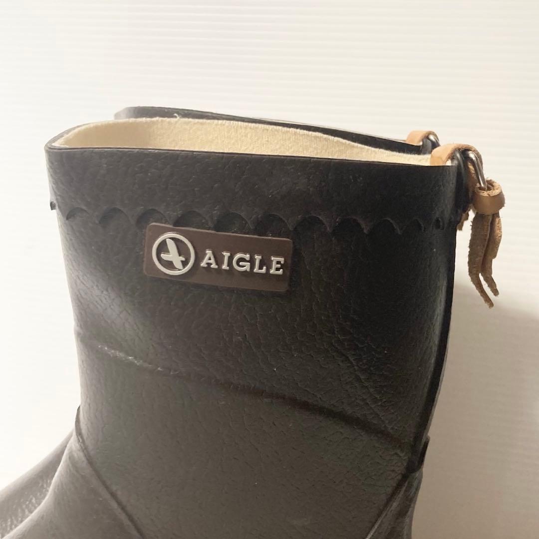 AIGLE エーグル ラバーブーツ ビゾン ブラウン 23cm