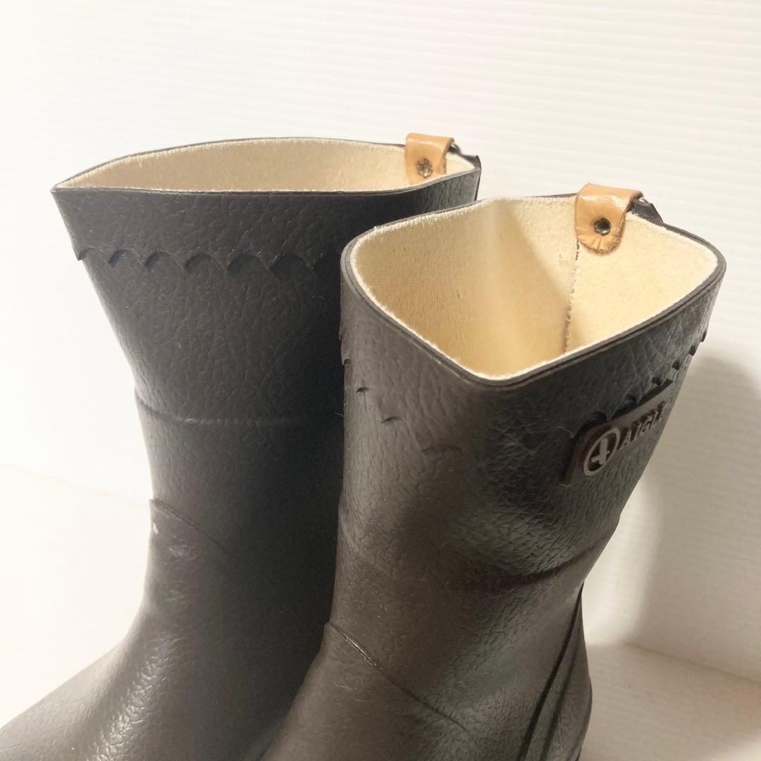 AIGLE エーグル ラバーブーツ ビゾン ブラウン 23cm