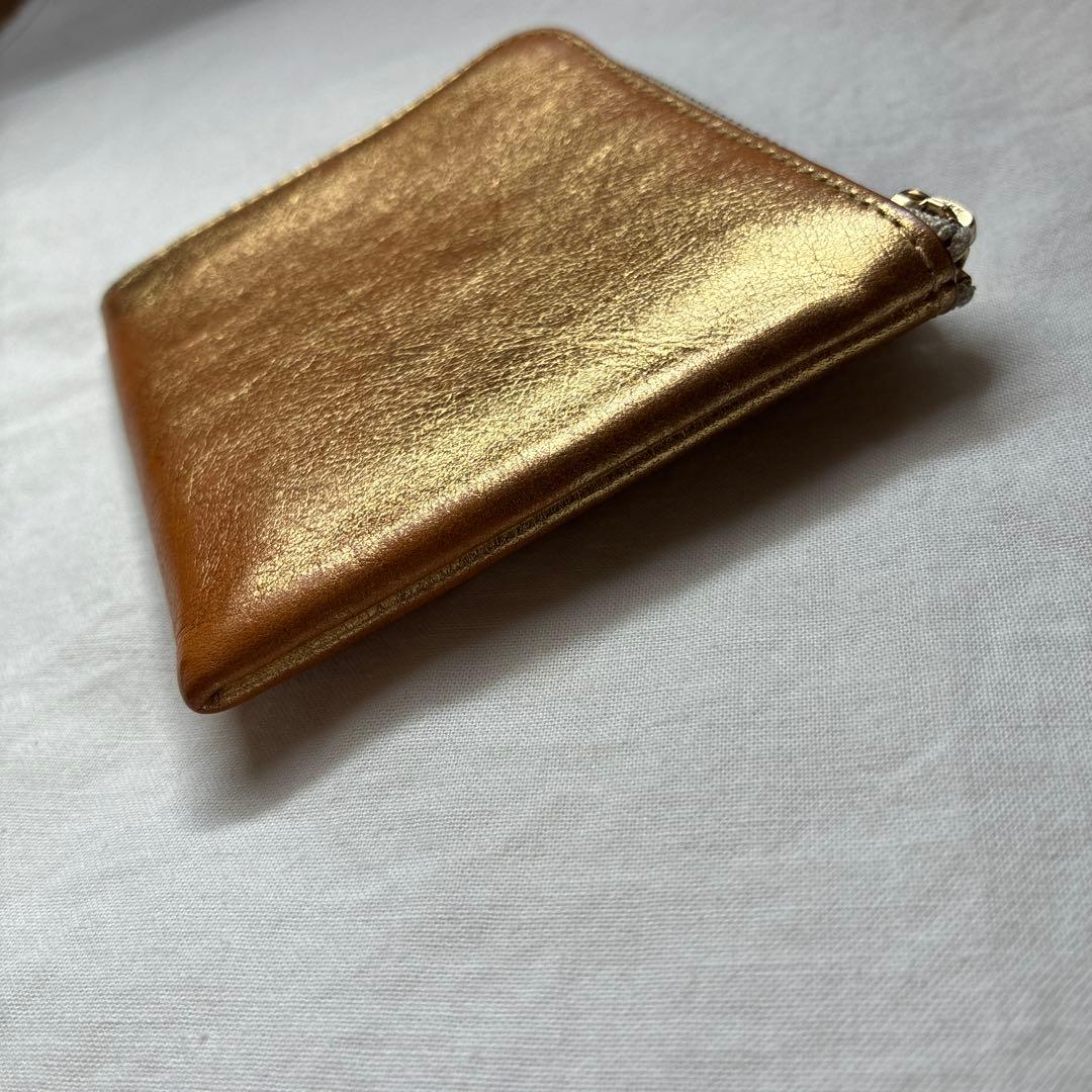 コムデギャルソン　 L字型財布　ゴールド