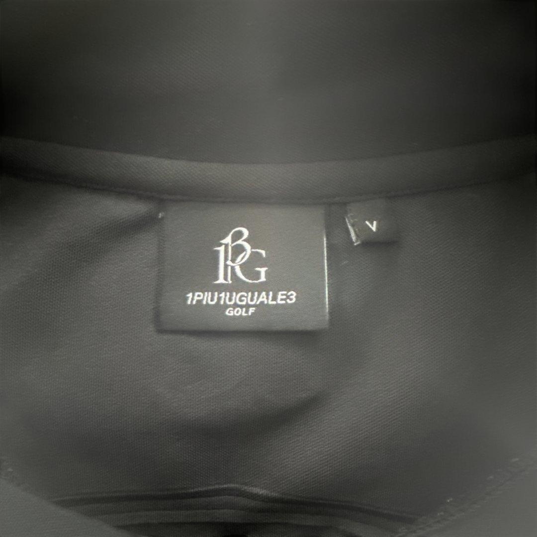 1PIU1UGUALE3 GOLF ブラックシャツ Vサイズ