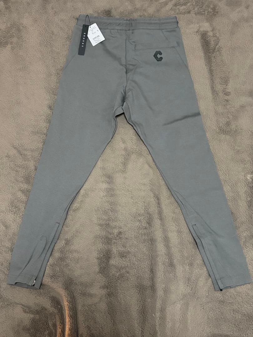 CRONOS グレー スリムフィットパンツ