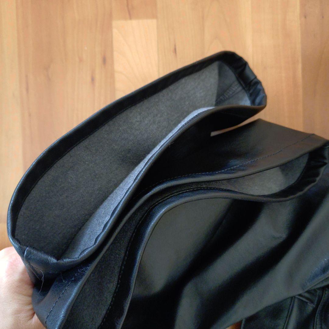 BLACKVARIA　ブラックレザー フレアパンツ　ブーツカット　レザーパンツ