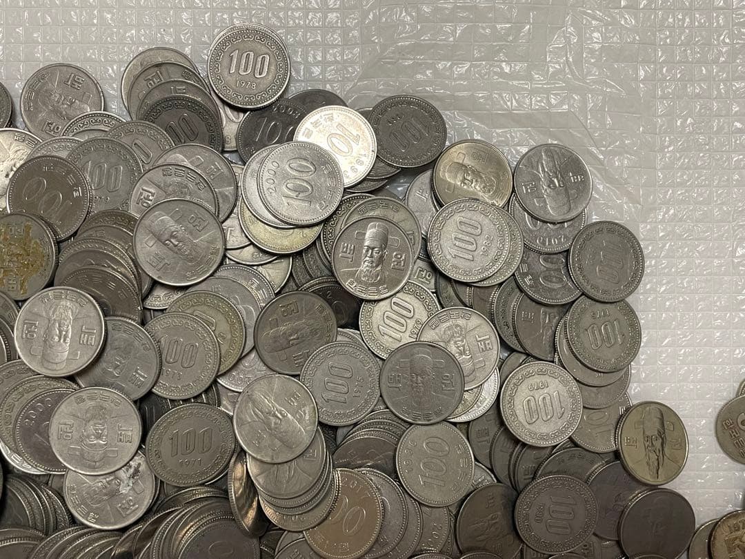 古銭　韓国硬貨　韓国　韓国ウォン　韓国 100ウォン　50ウォン　大量