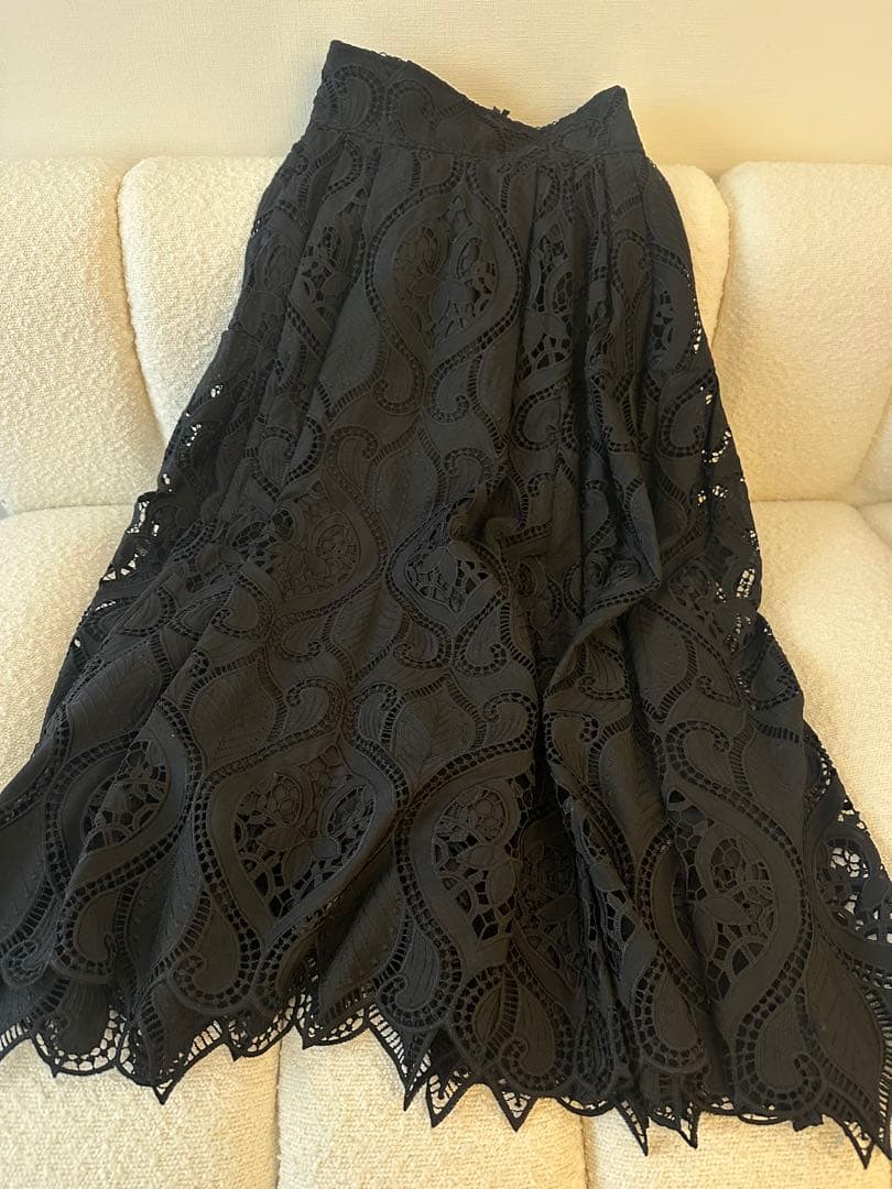 総レース タックフレンチスカート