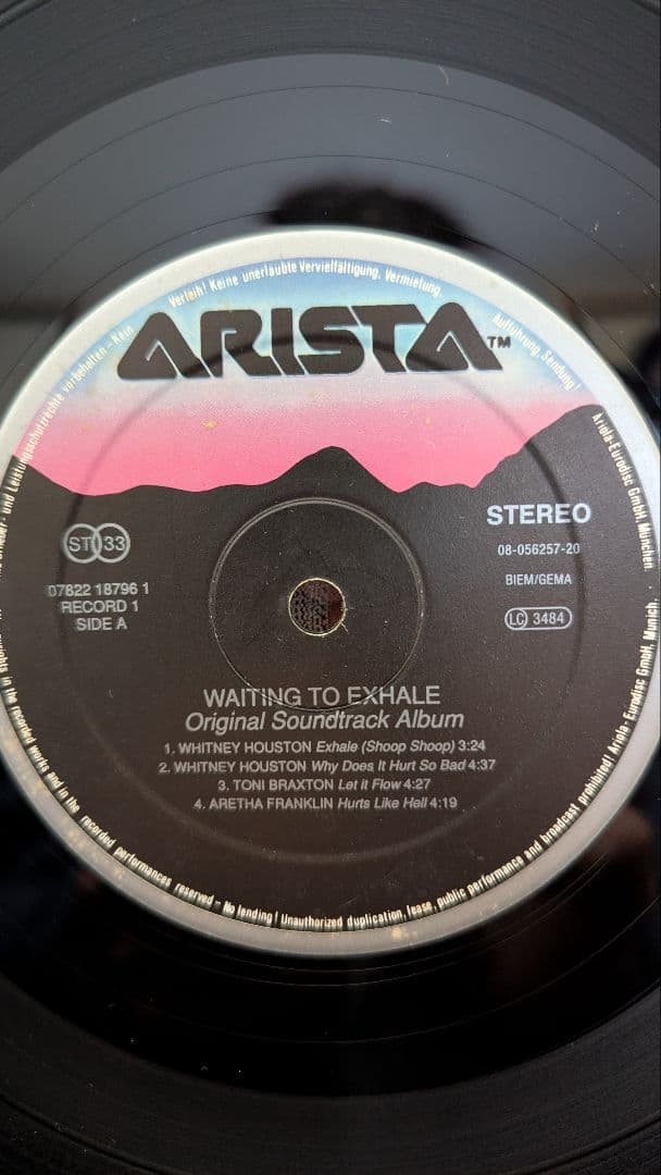 Waiting To Exhale( ため息つかせて)OST 2LP レコード