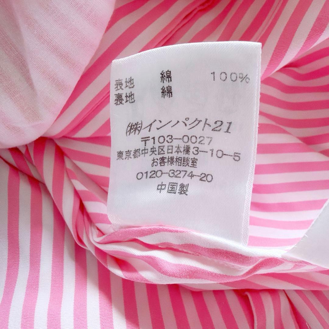 【ラルフローレン】美品✨ストライプ コットン シャツワンピース ホースロゴ