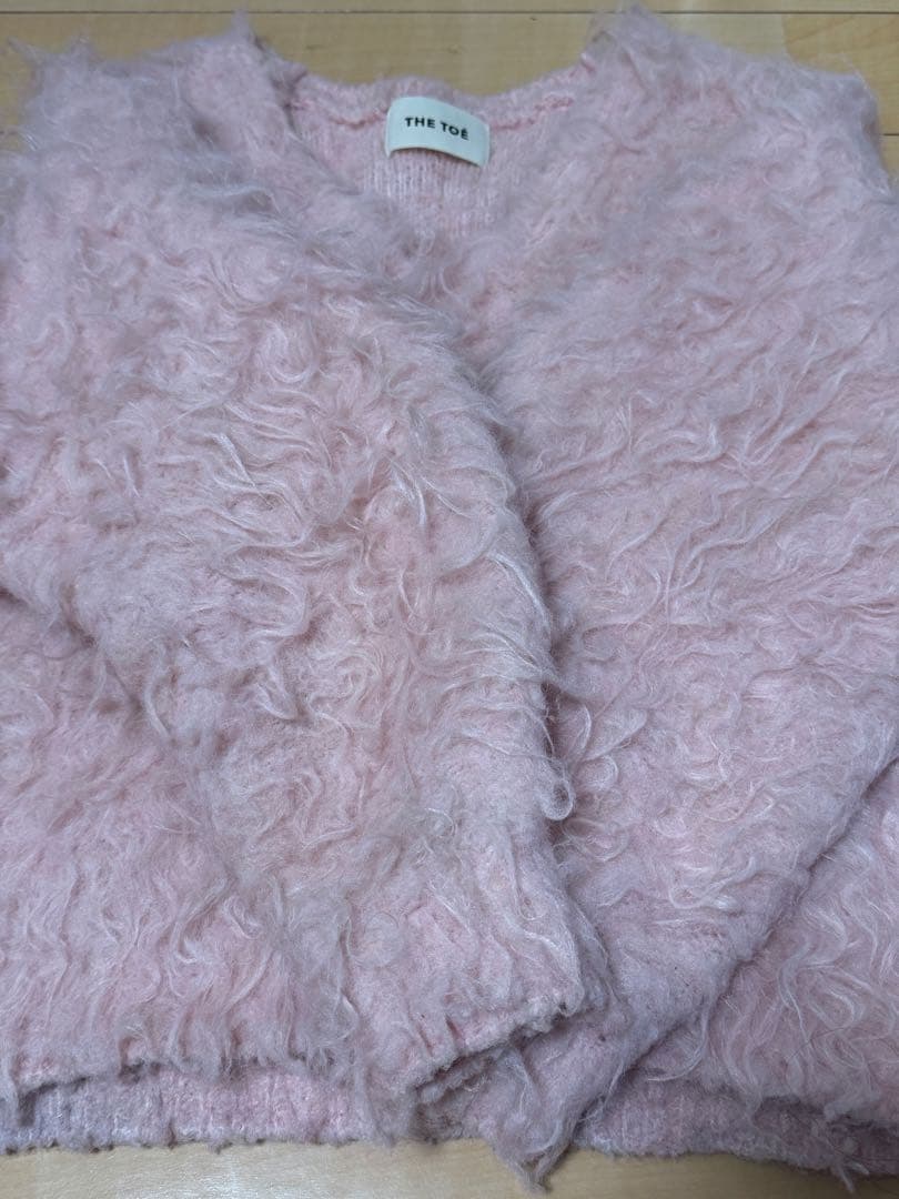 thetoe shaggy Vneck knit シャギーニット