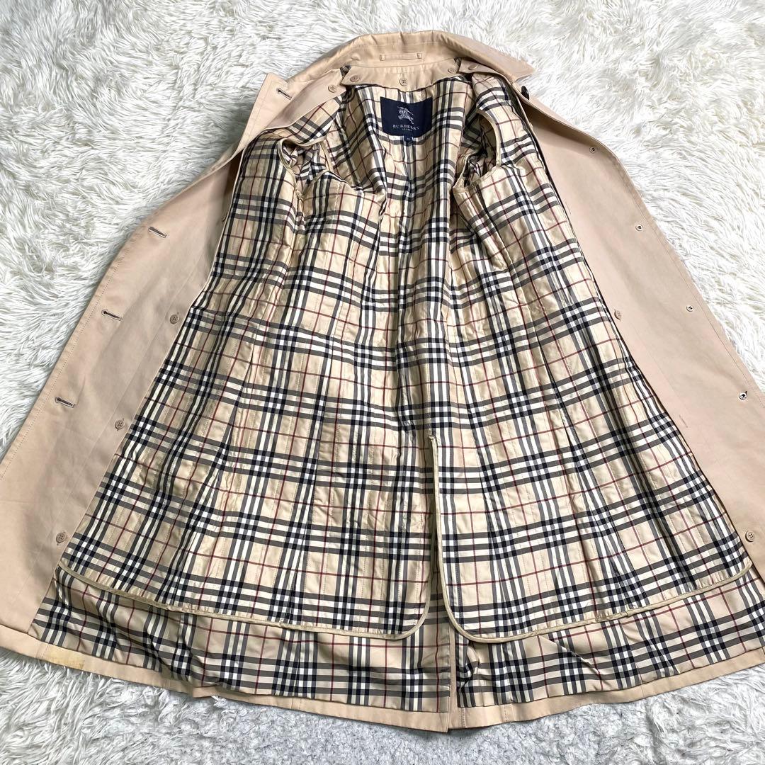 Burberry コート ライナー ベルト ノバチェック 綿 38 シングル