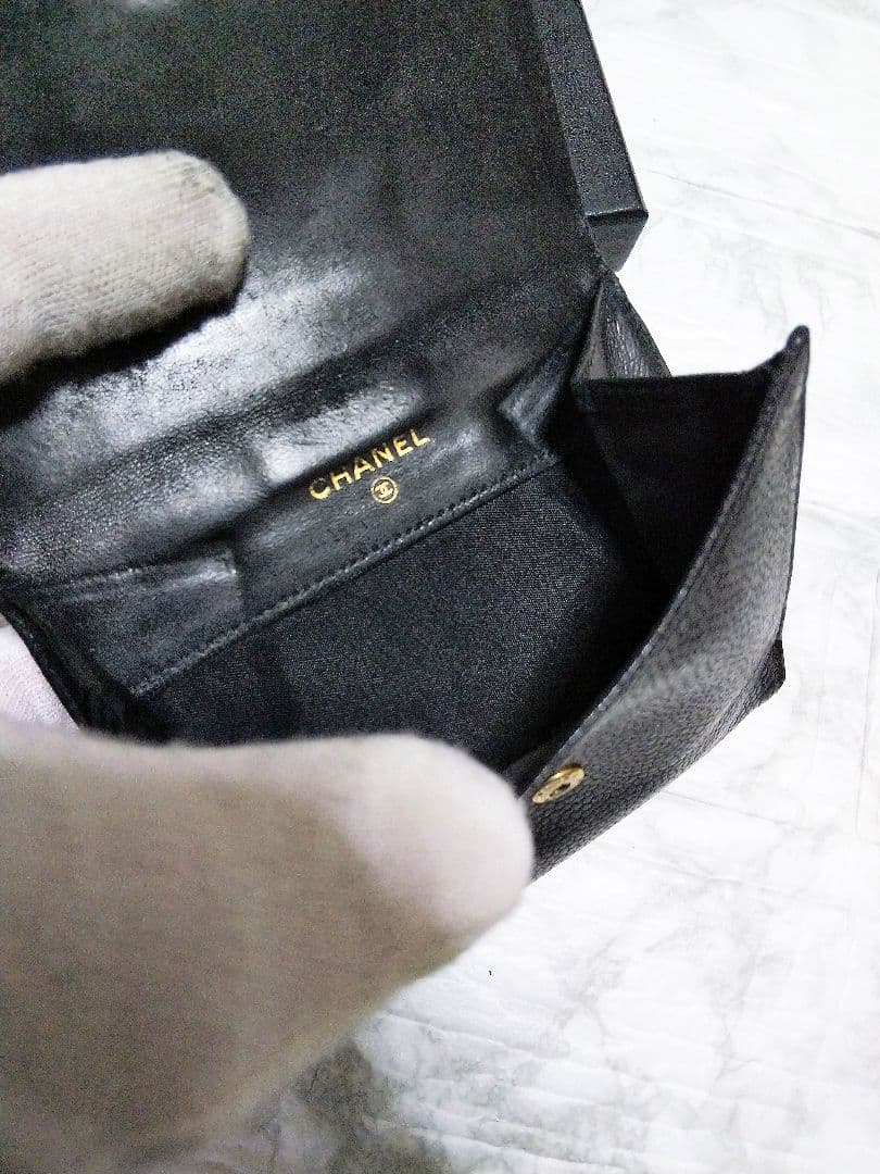 【綺麗】シャネル キャビア デカココマーク 財布
