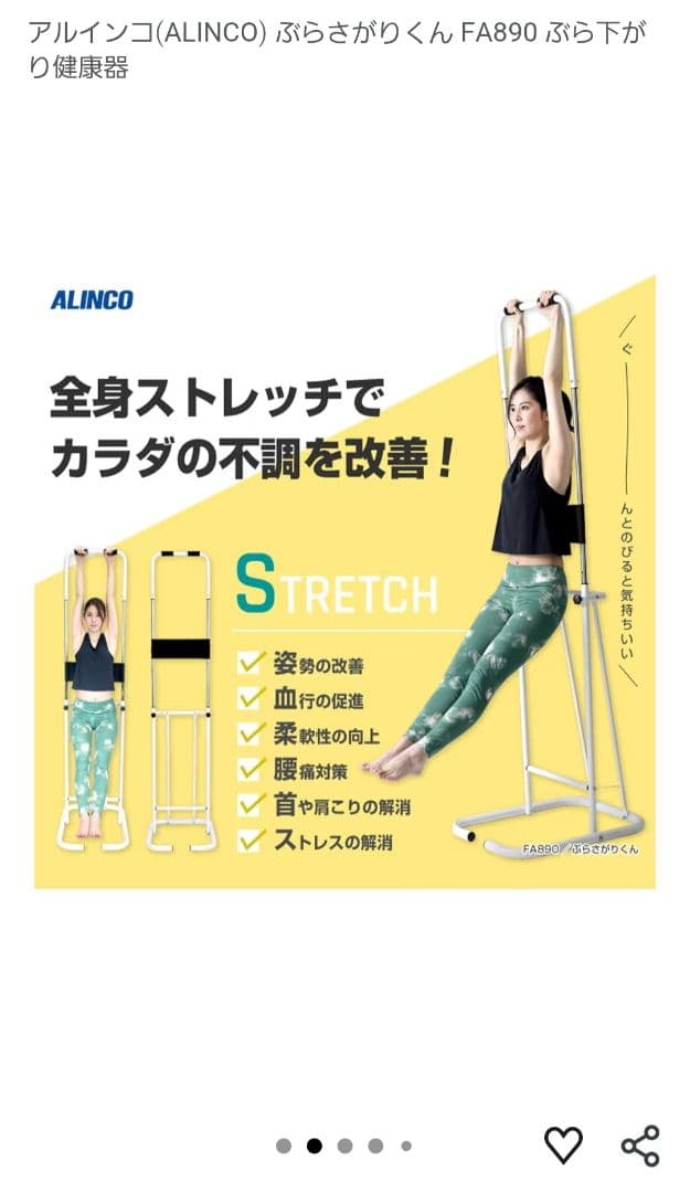 新品未使用 ぶら下がり健康器 アルインコ(ALINCO)