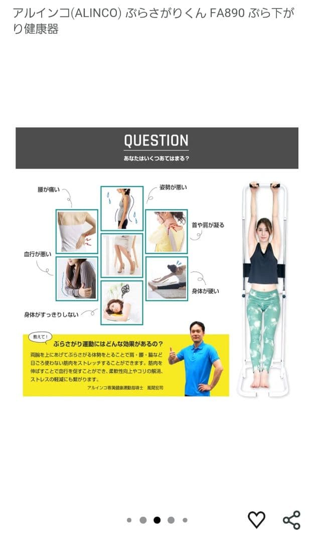 新品未使用 ぶら下がり健康器 アルインコ(ALINCO)