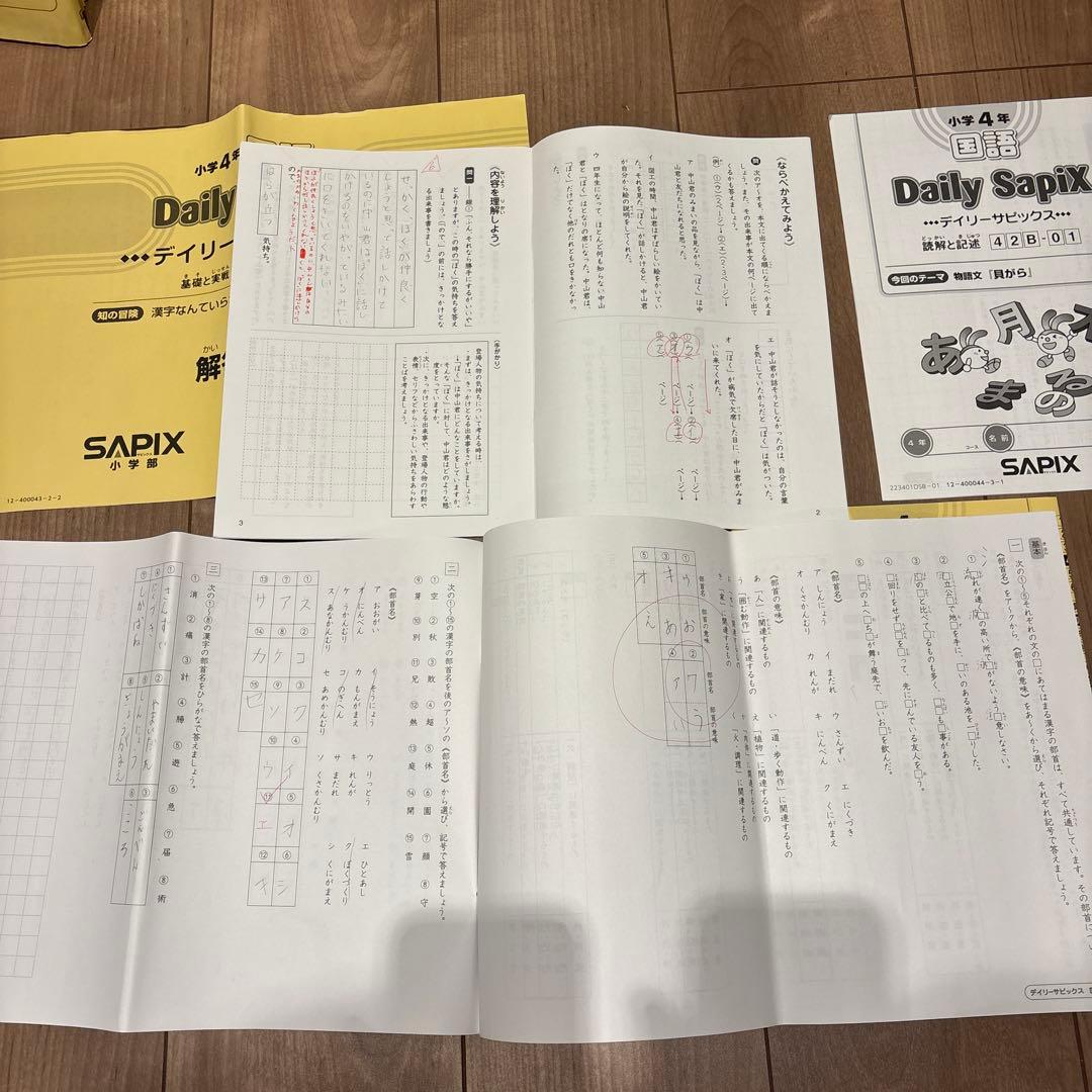 SAPIX 4年国語 Daily Sapixほか 教材セット
