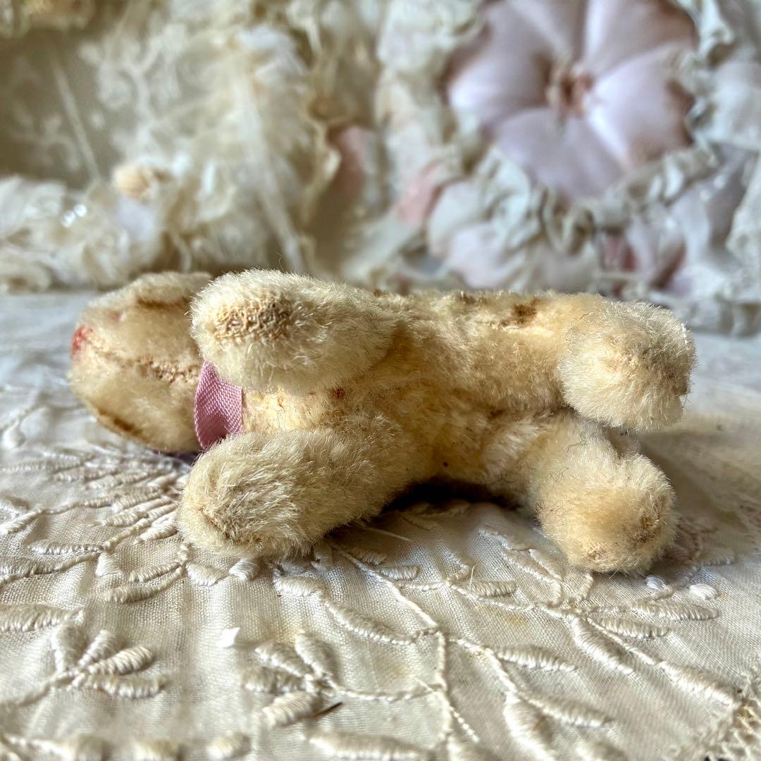 小さなトラ猫のぬいぐるみ　テディキャットドイツヴィンテージ検フランスアンティーク