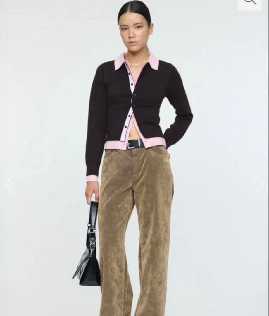 タグ付き MOUSSY DOUBLE LAYERED ニットシャツ
