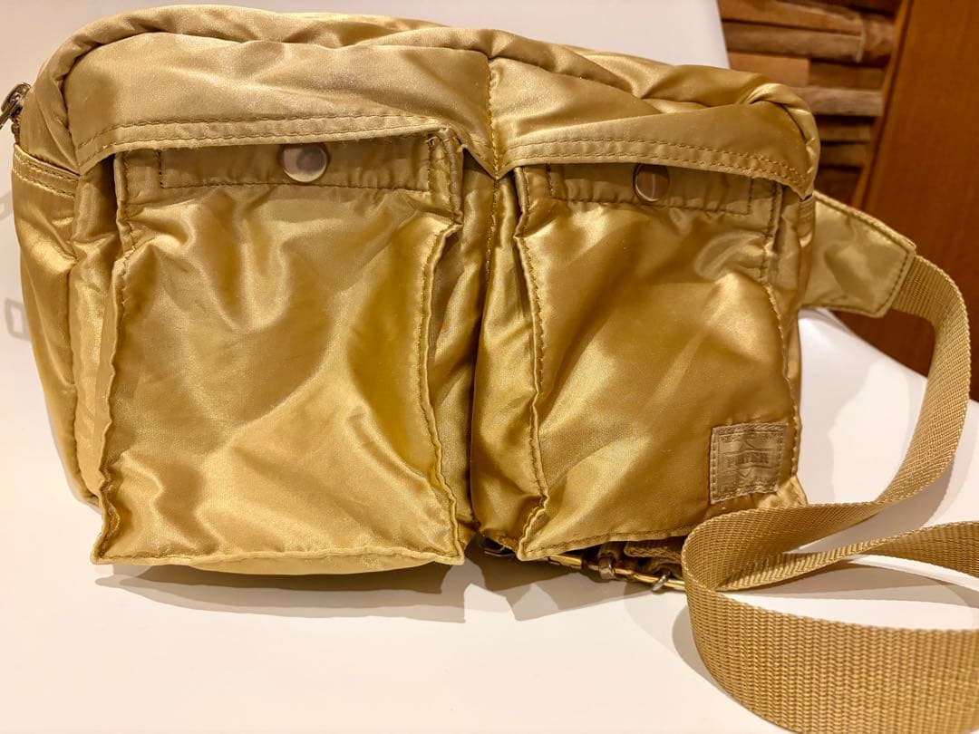 PORTER ポーターショルダーバッグ　ゴールド