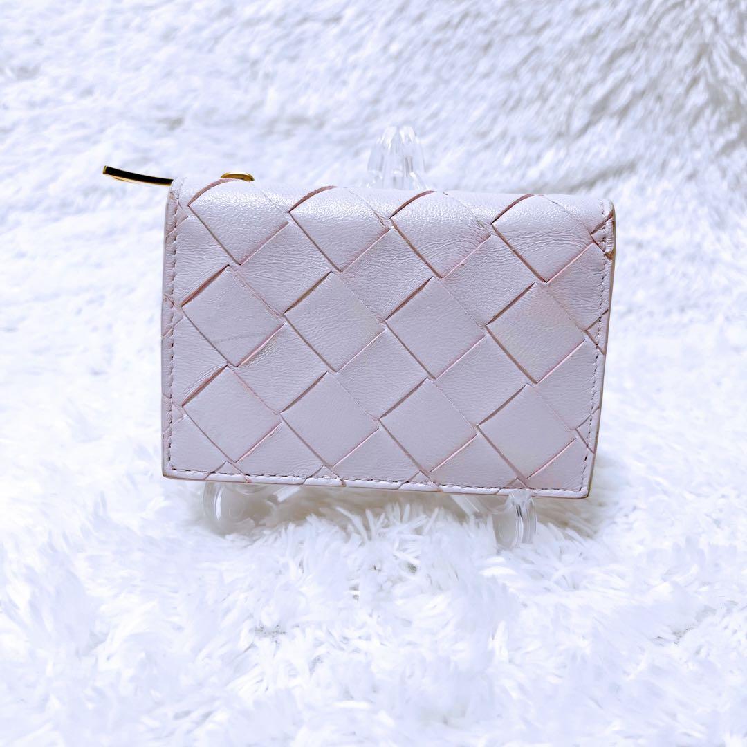 【定価7万】BOTTEGA ボッテガ コンパクトウォレット ライトピンク 春色