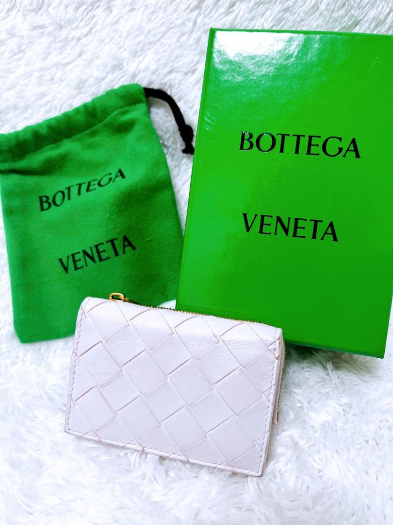 【定価7万】BOTTEGA ボッテガ コンパクトウォレット ライトピンク 春色