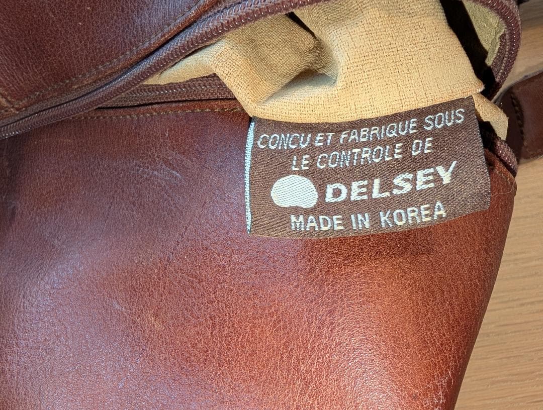 希少 ヴィンテージ Delsey レザー ボストンバッグ 本革 大型 風合い有
