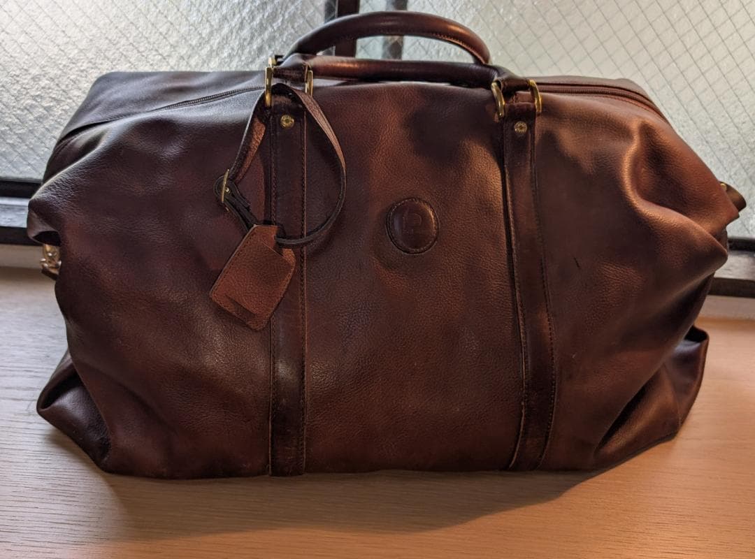 希少 ヴィンテージ Delsey レザー ボストンバッグ 本革 大型 風合い有