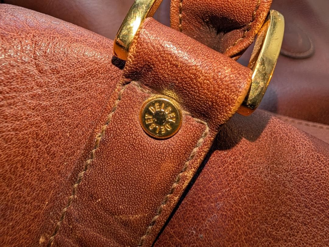 希少 ヴィンテージ Delsey レザー ボストンバッグ 本革 大型 風合い有