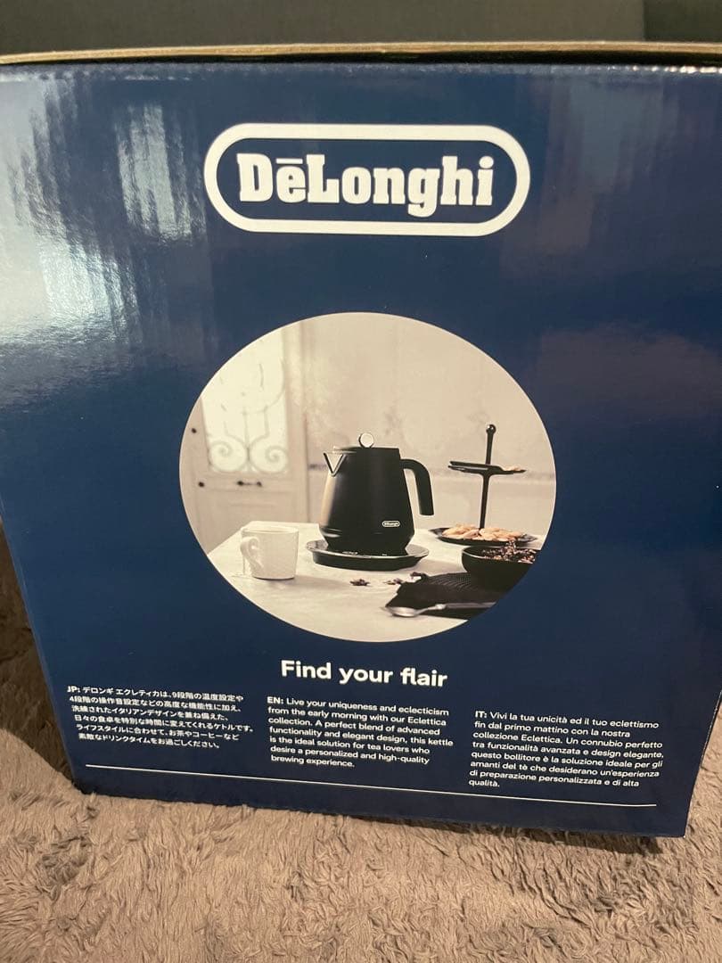 DeLonghi ECLETITCA 0.8L 温度設定機能付き電気ケトル