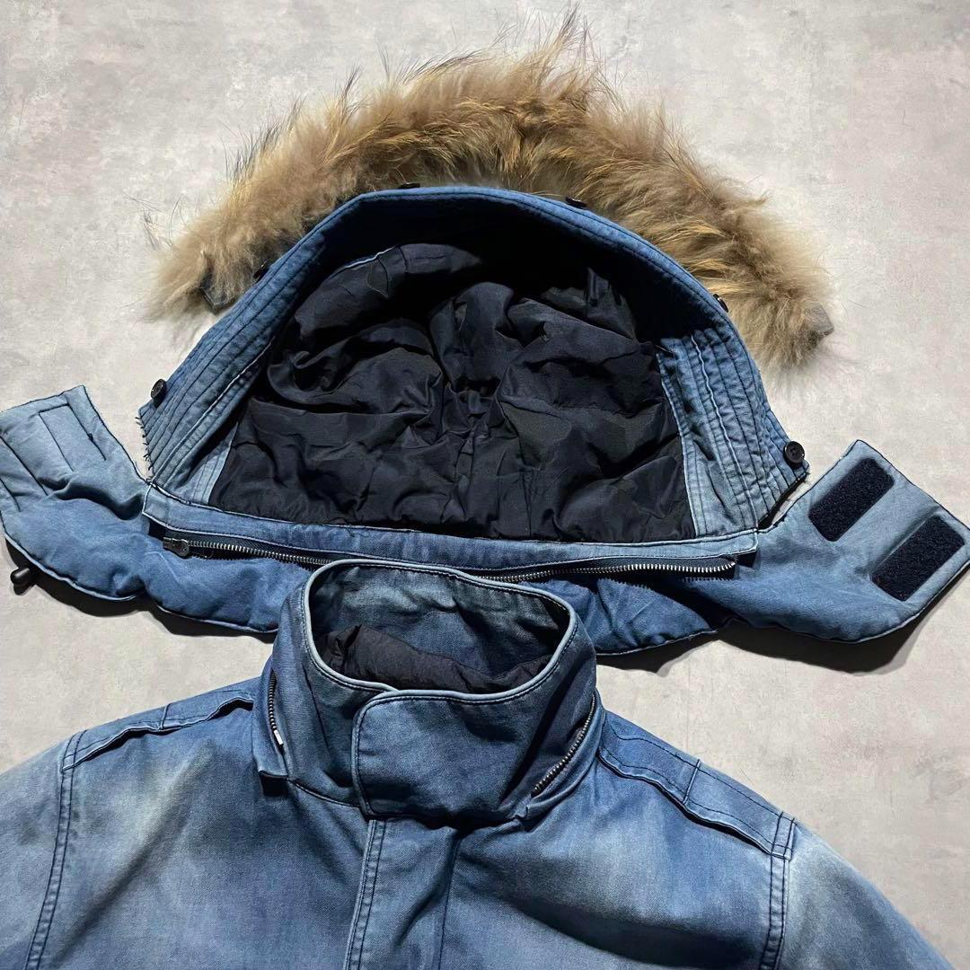 ジャケット・アウター BUFFALO BOBS denim fur military down Y2K