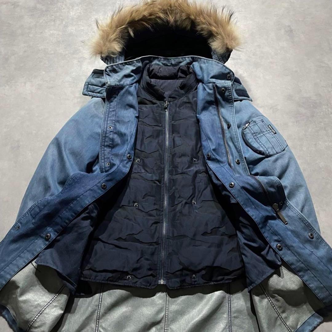 ジャケット・アウター BUFFALO BOBS denim fur military down Y2K