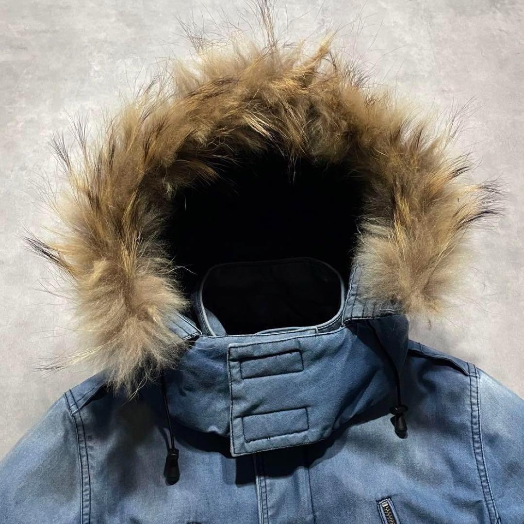 ジャケット・アウター BUFFALO BOBS denim fur military down Y2K
