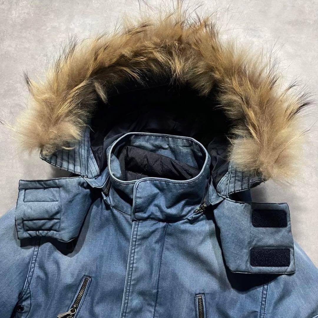 ジャケット・アウター BUFFALO BOBS denim fur military down Y2K