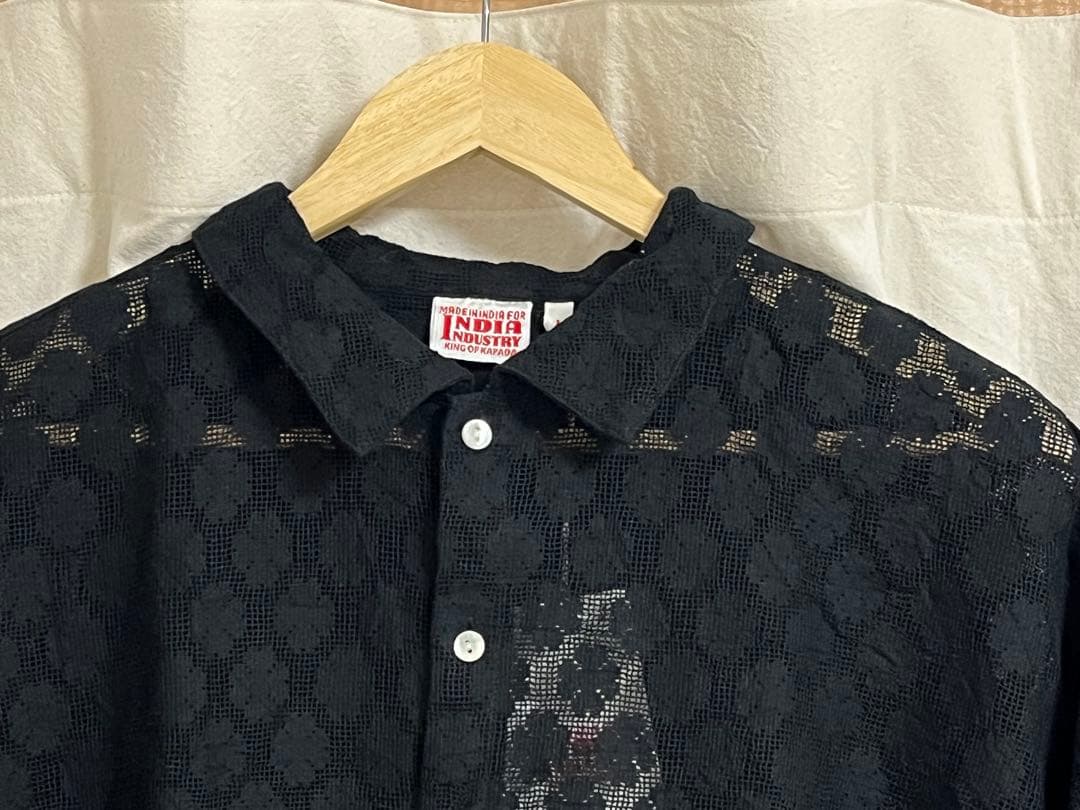 knaページ新品・未使用〖INDIA INDUSTRY〗レース ブラック